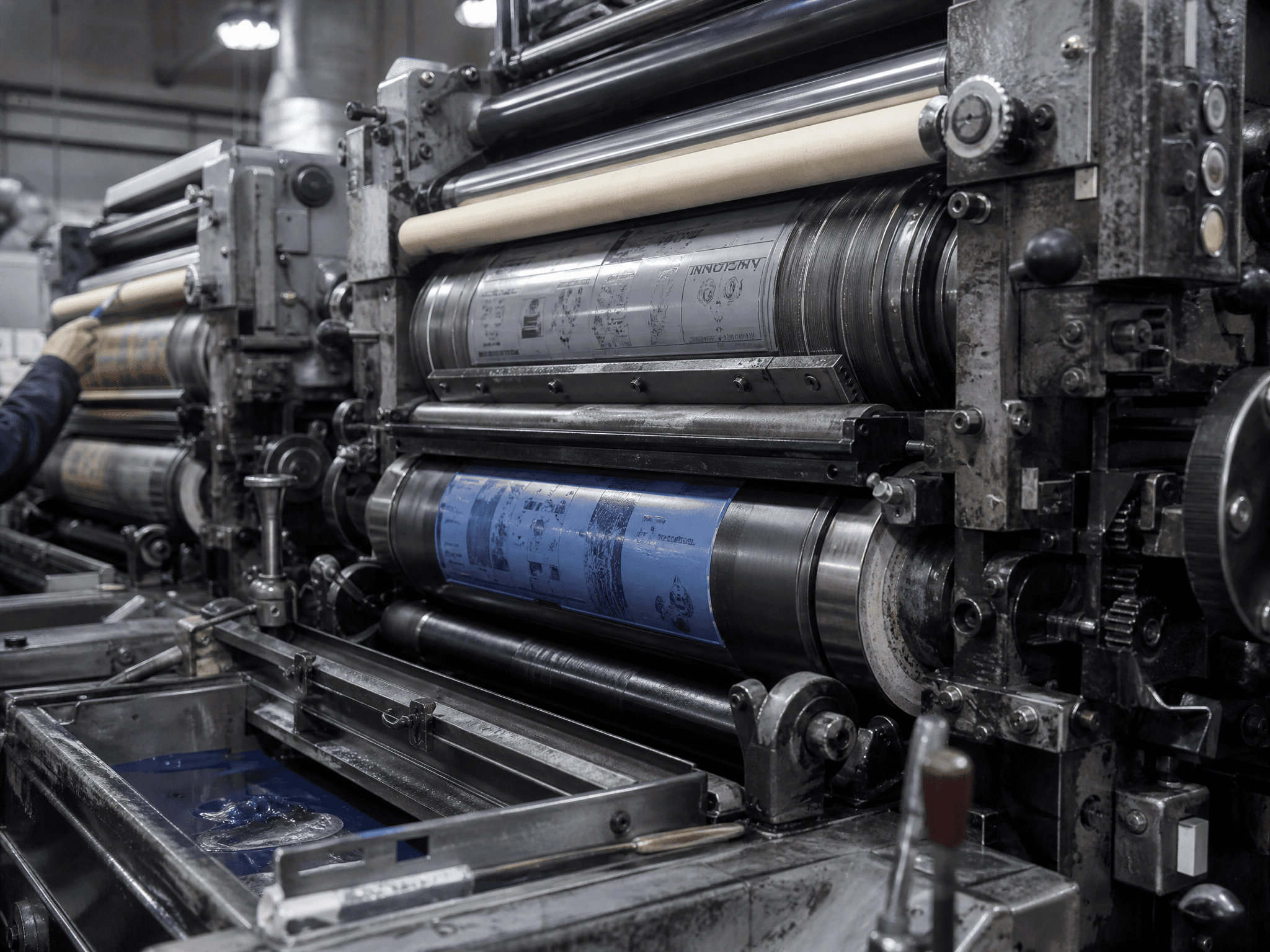 Conventional flexo and digital printing equipment in a corrugated plant